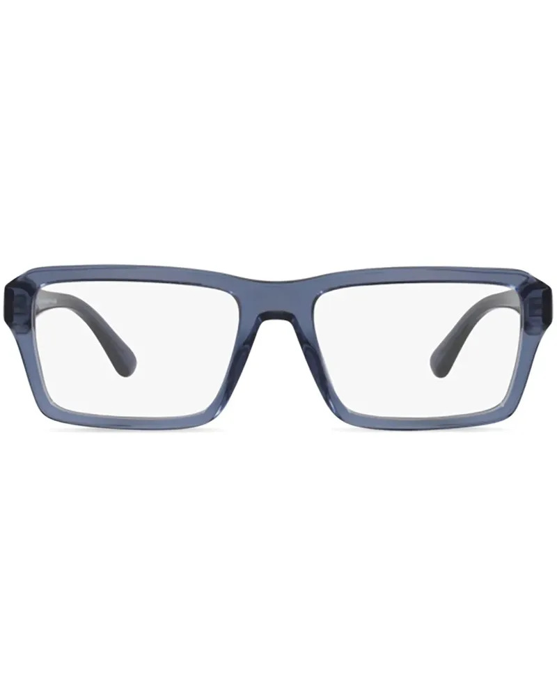 Emporio Armani Brille mit eckigem Gestell - Blau Blau