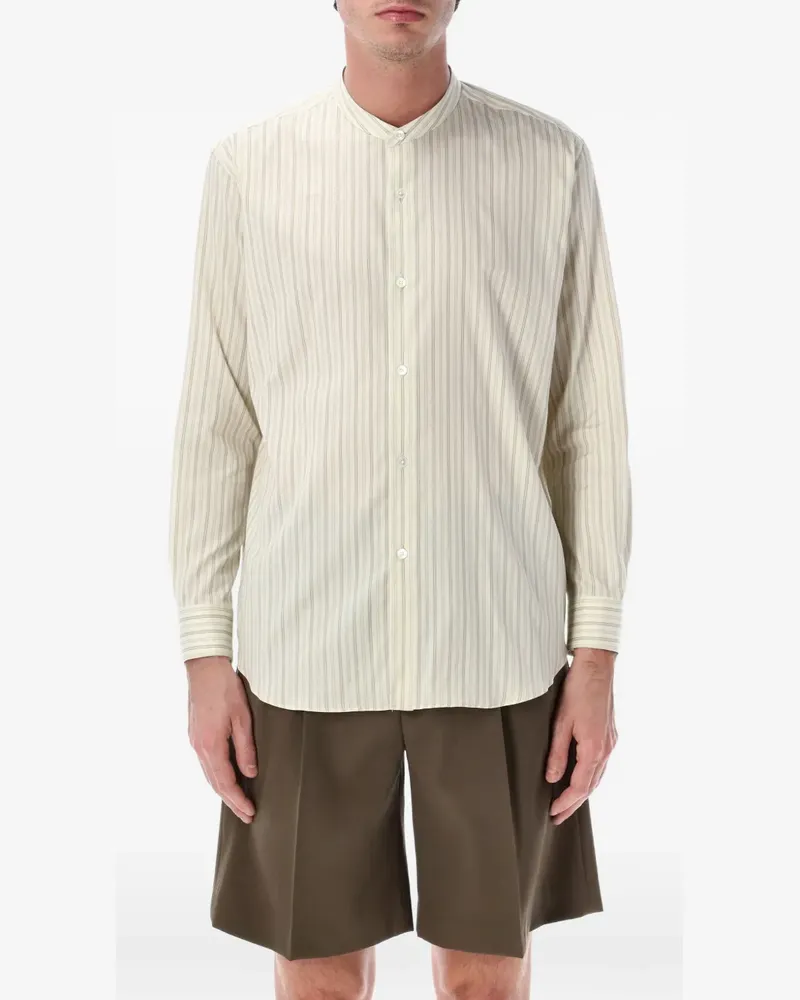 AURALEE Gestreiftes Hemd - Nude Nude