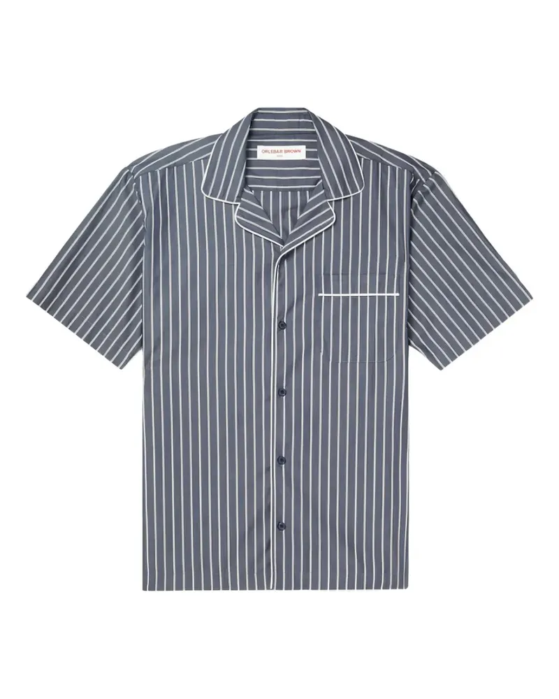 Orlebar Brown Marne pinstripe pyjama shirt - Blau Blau
