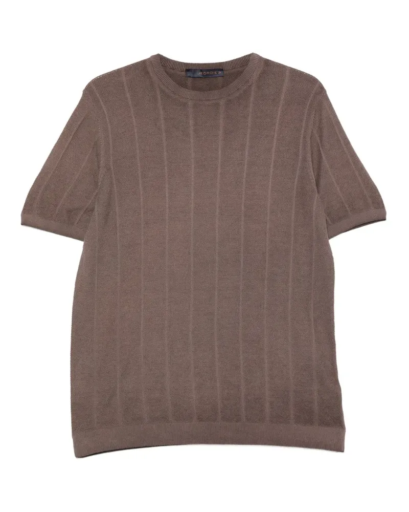 Jeordie's Pullover mit Längsstreifen - Braun Braun