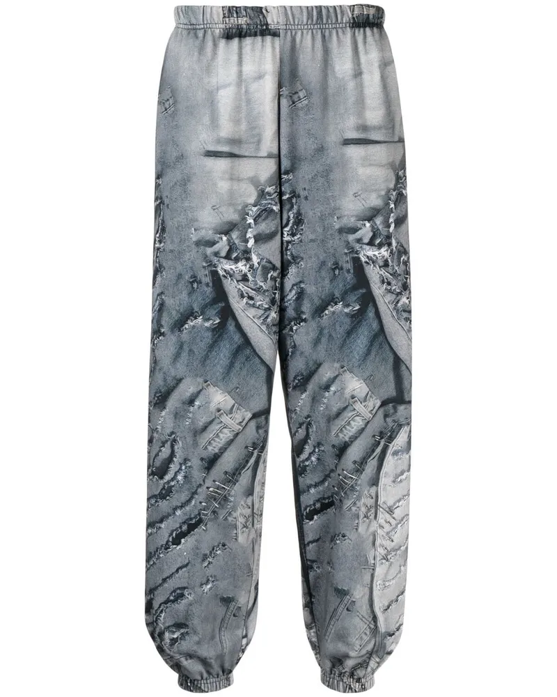 Natasha Zinko Jogginghose mit Jeans-Print - Blau Blau
