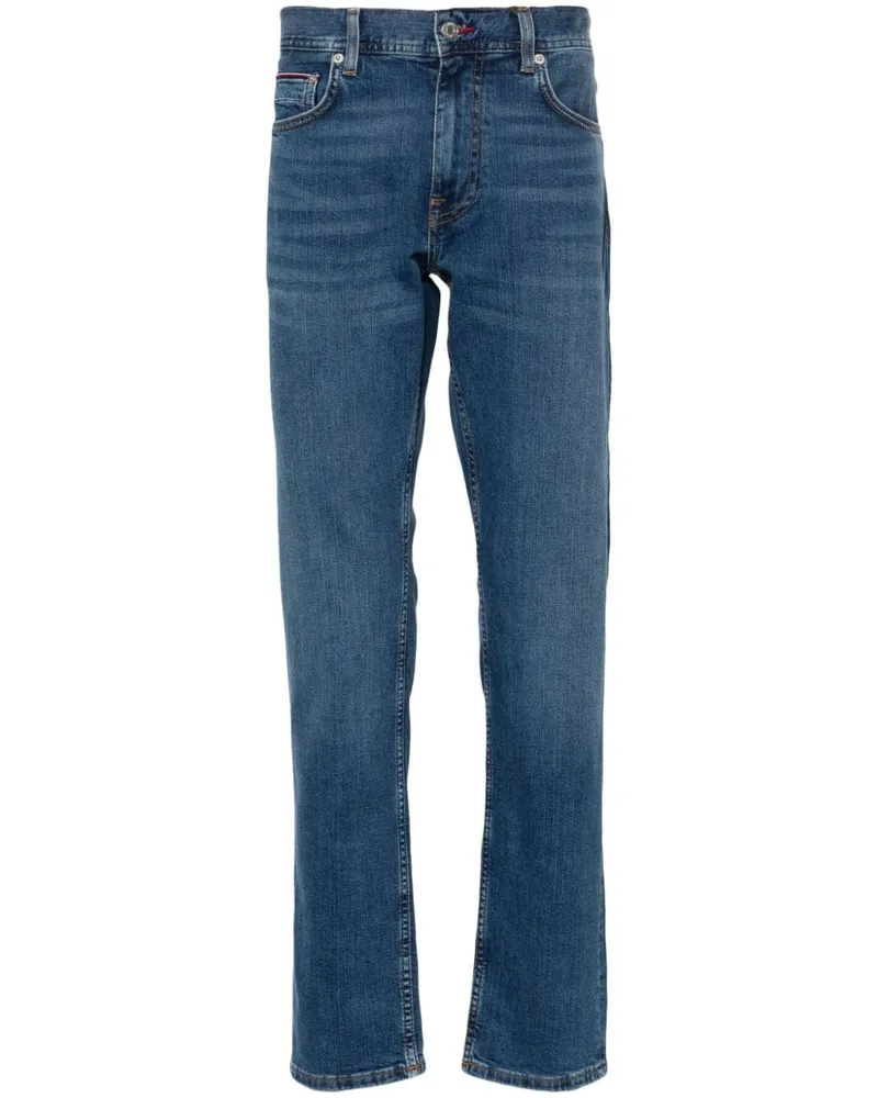 Tommy Hilfiger Gerade Jeans mit Logo-Patch - Blau Blau