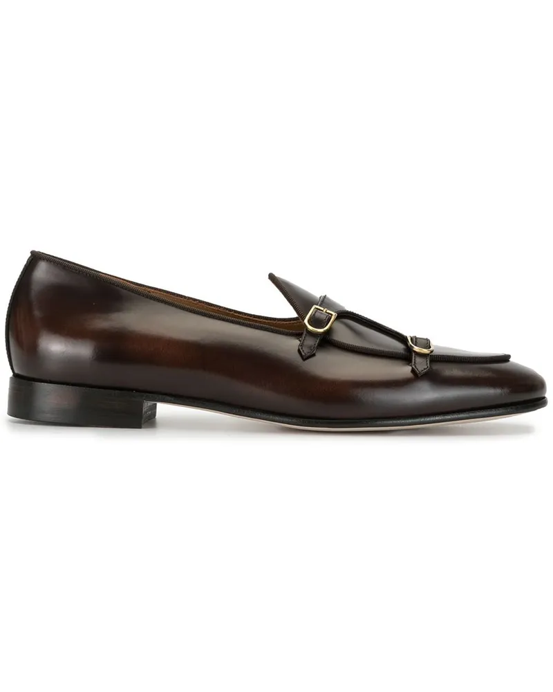 Edhèn Milano Brera Loafer mit doppeltem Riemen - Braun Braun