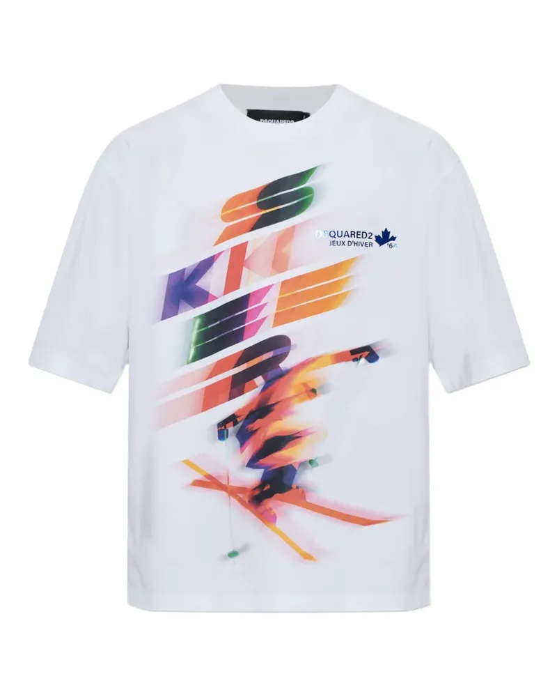 Dsquared2 T-Shirt mit grafischem Print - Weiß Weiß