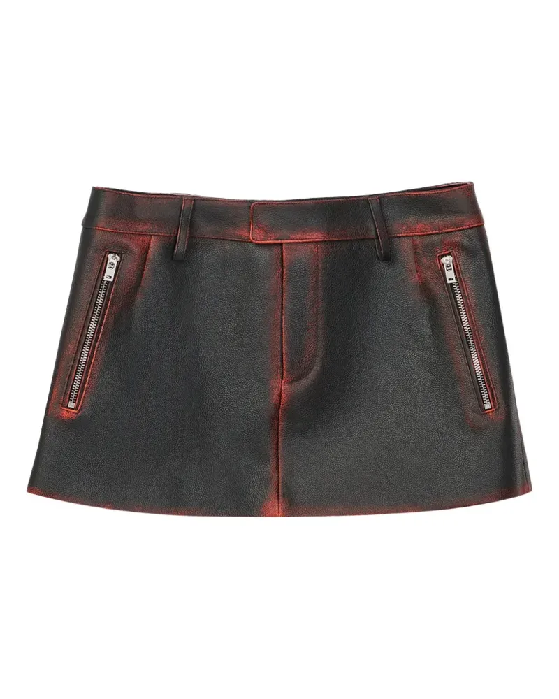 Camper Lederrock mit Reißverschluss - Schwarz Schwarz