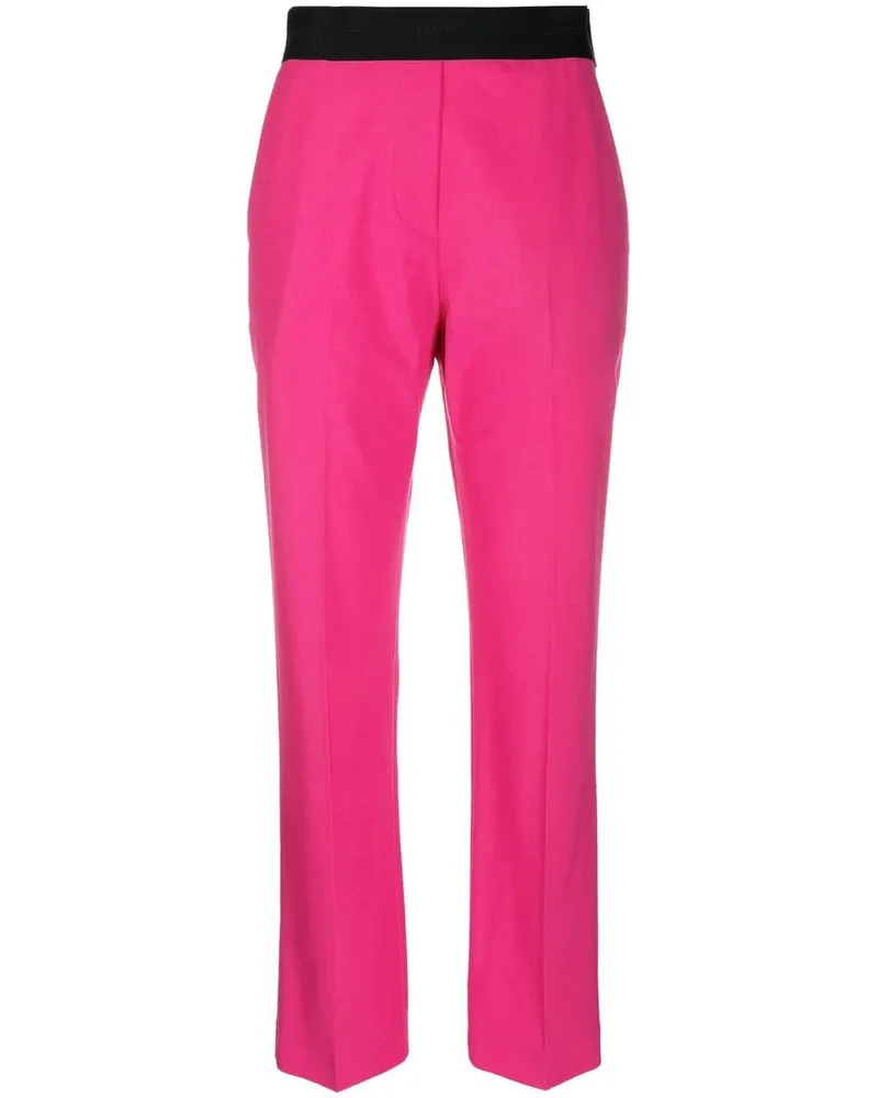 MSGM Hose mit Kontrastbund - Rosa Rosa