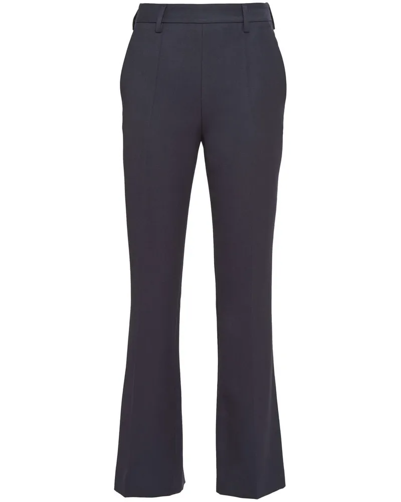 Prada Ausgestellte Hose aus Gabardine - Blau Blau