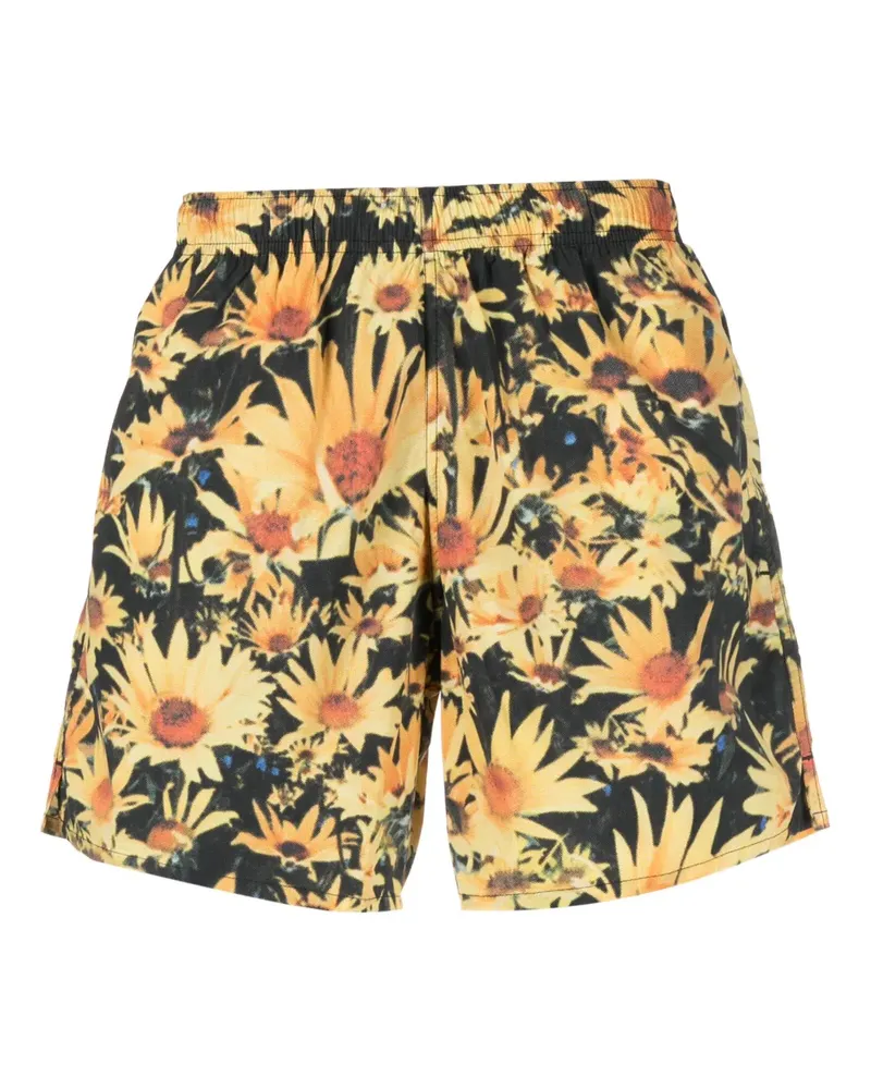 Jil Sander Badeshorts mit Sonnenblumen-Print - Gelb Gelb