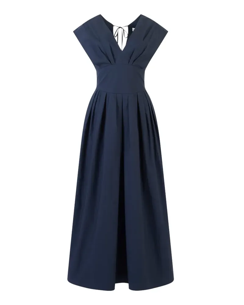 Rosie Assoulin V-neck pleated midi dress - Blau Blau