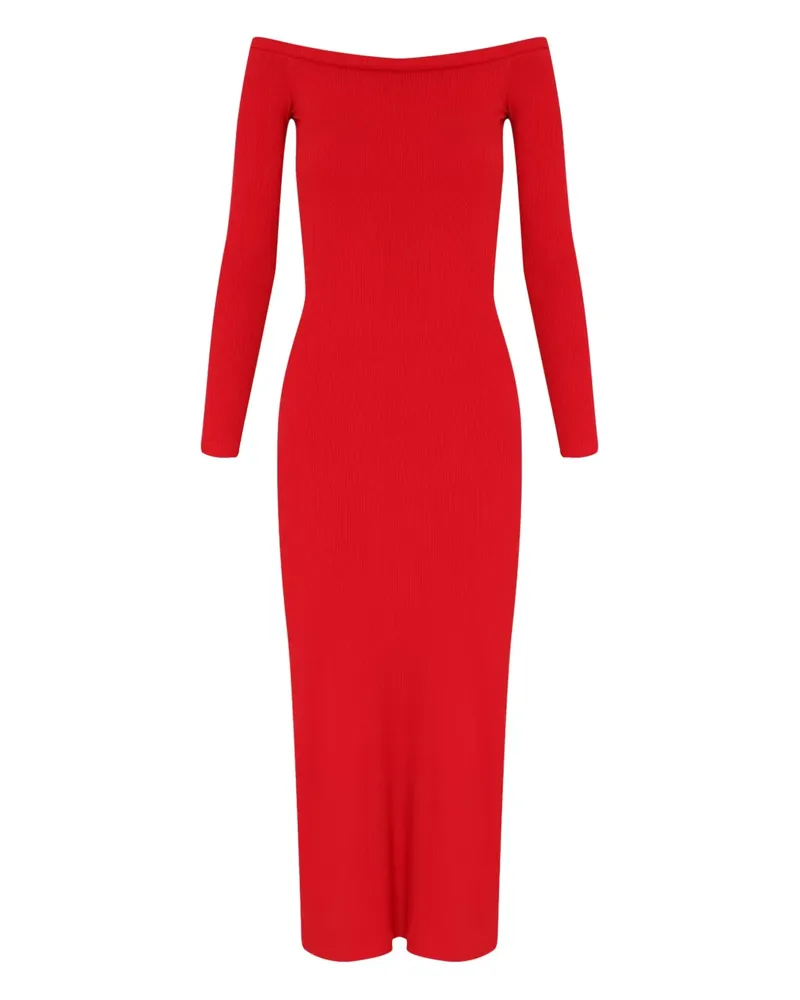Gloria Coelho Schulterfreies Maxikleid - Rot Rot