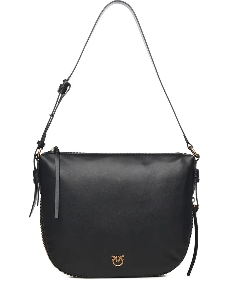Pinko Schultertasche mit Reißverschluss - Schwarz Schwarz