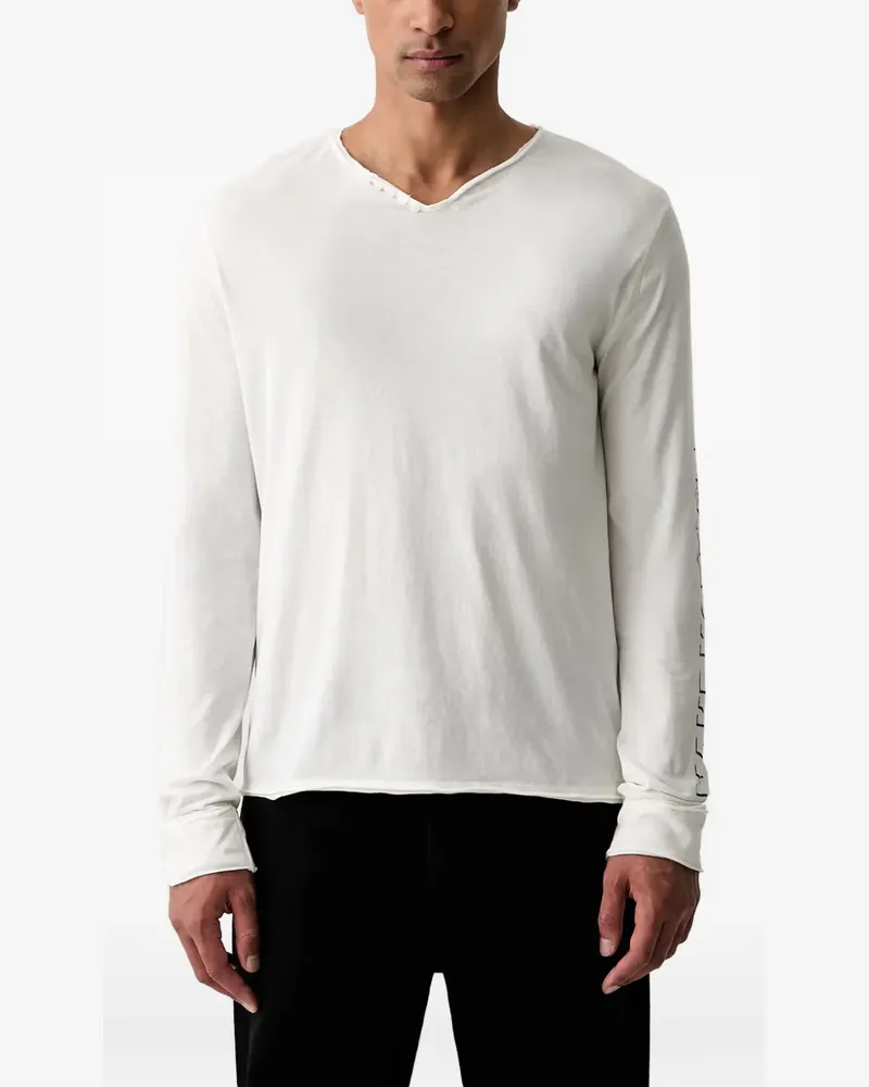 Zadig & Voltaire Monastir Henley T-shirt - Weiß Weiß