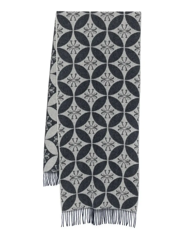 Jacob Cohën geometric-pattern scarf - Grau Grau
