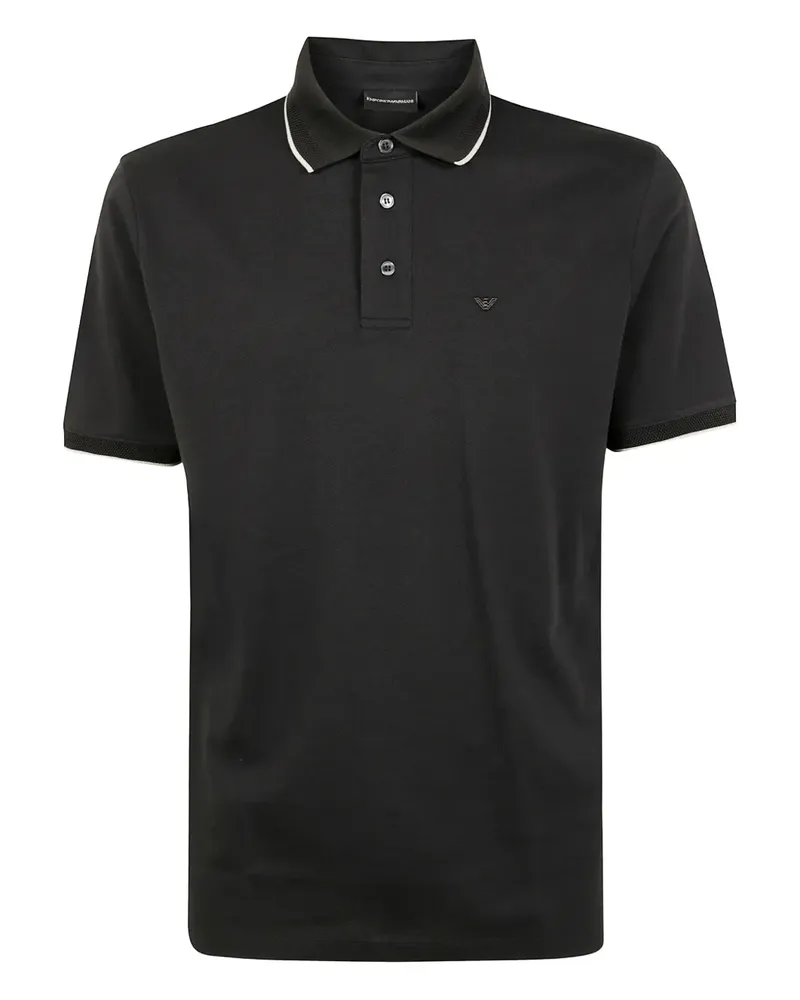 Emporio Armani Klassisches Poloshirt - Schwarz Schwarz