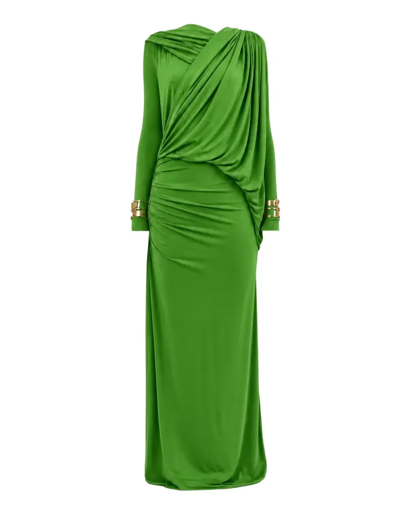 Elisabetta Franchi Maxikleid mit Kapuze - Grün Grün