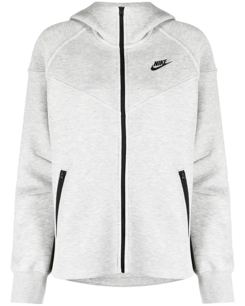 Nike Kapuzenjacke mit Logo-Print - Grau Grau