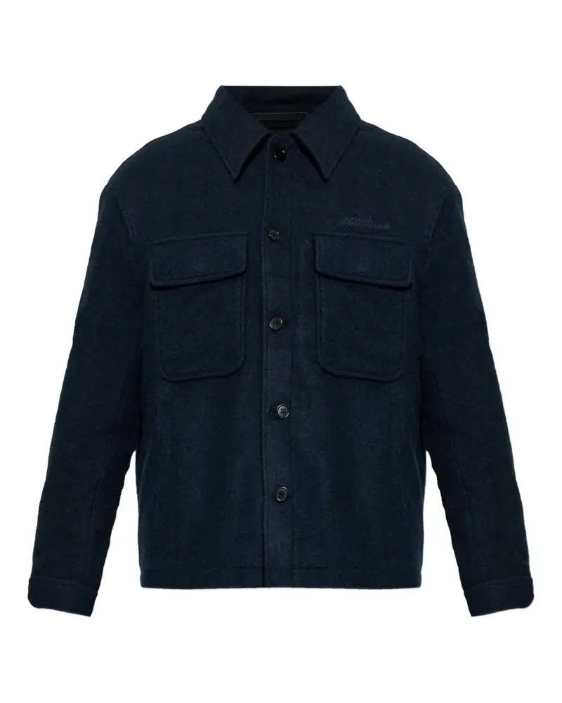 AllSaints Hemdjacke mit geknöpfter Tasche - Blau Blau