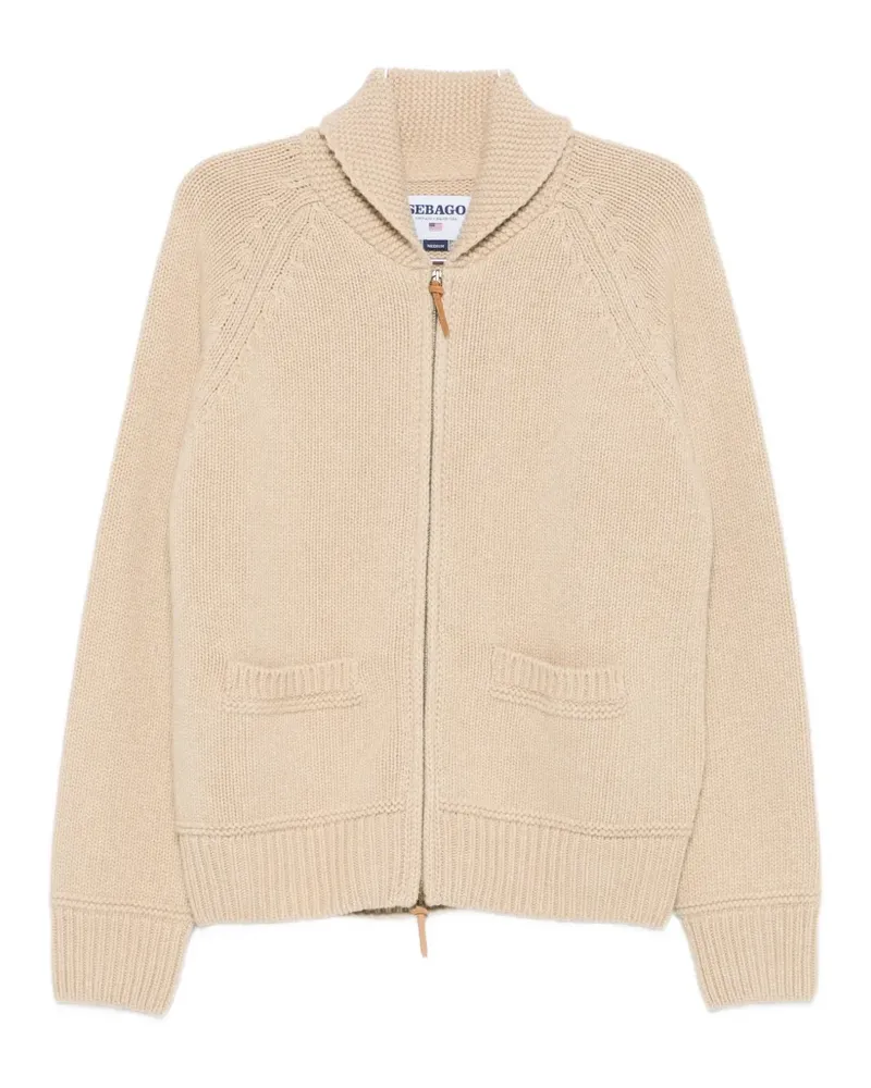 Sebago zip-up cardigan - Nude Nude