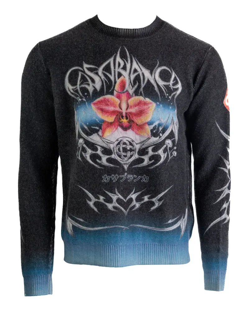 Casablanca Paris graphic crew-neck sweater - Grau Grau