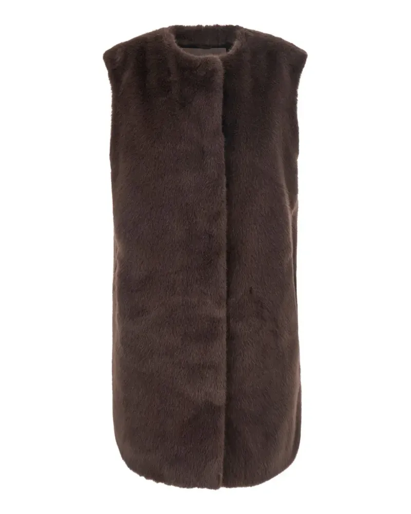 Herno faux-fur sleeveless coat - Braun Braun