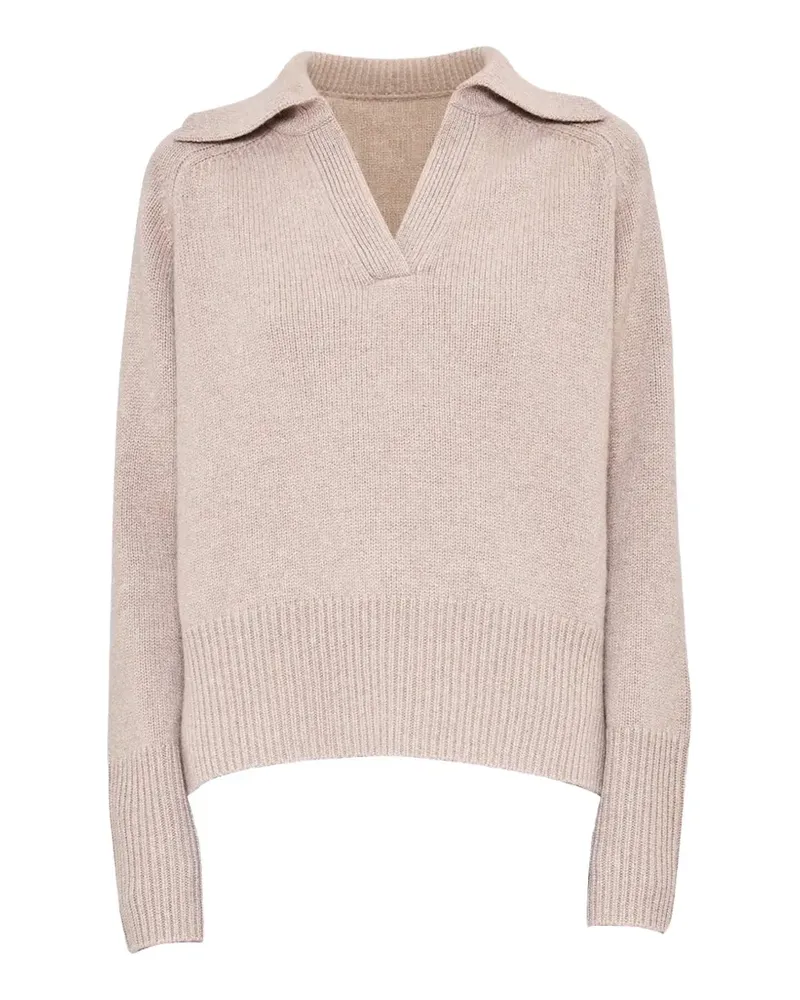 arch4 Pullover mit V-Ausschnitt - Nude Nude