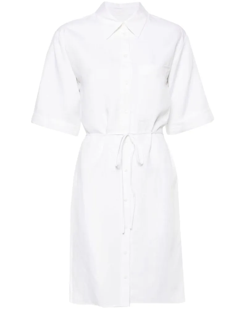 Calvin Klein Hemdkleid mit Gürtel - Weiß Weiß