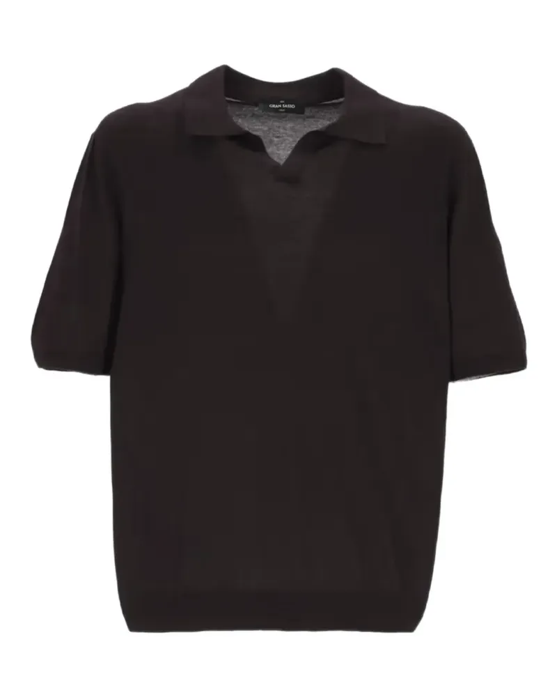 Gran Sasso T-Shirt aus Seide - Schwarz Schwarz