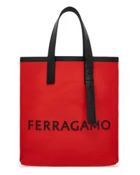 Ferragamo Shopper mit Logo-Prägung Rot