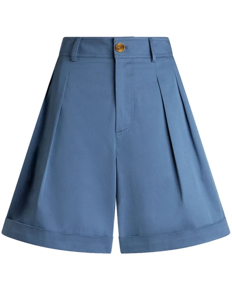 Etro Plissierte Shorts Blau