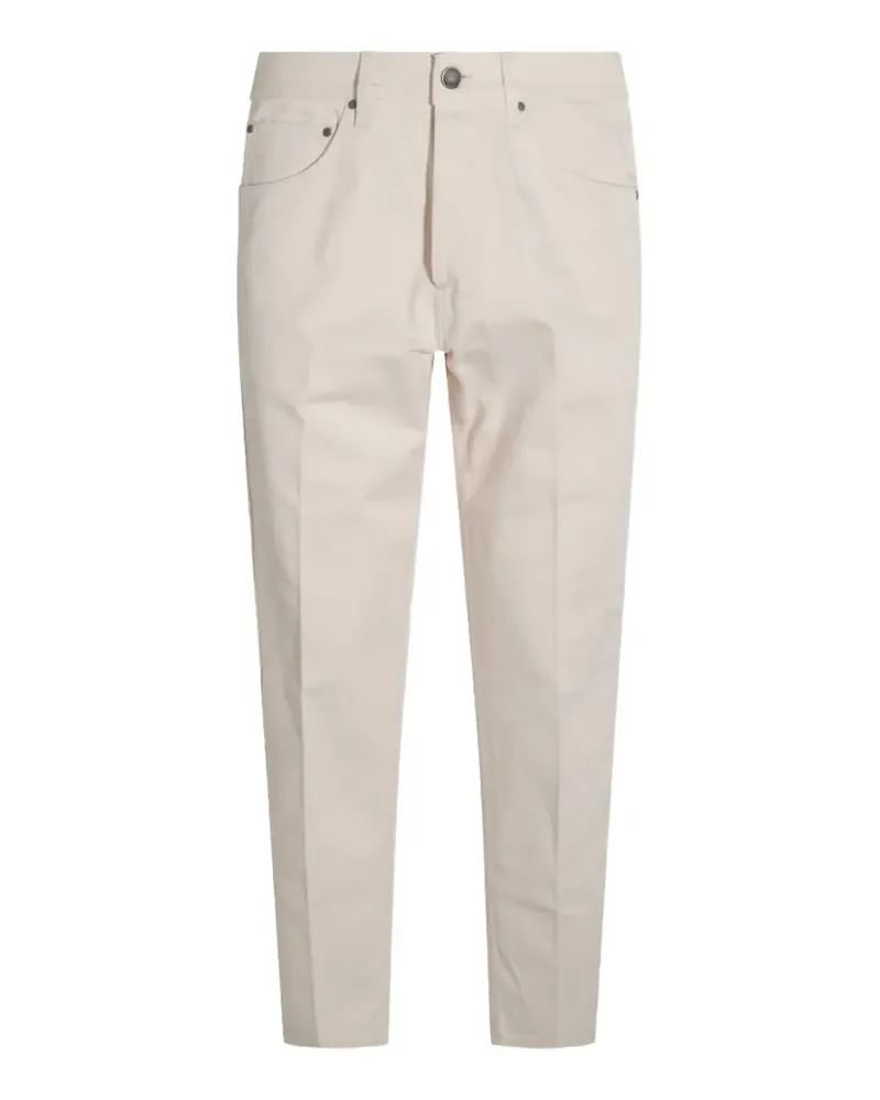 LARDINI pleated washed-denim jeans - Nude Nude