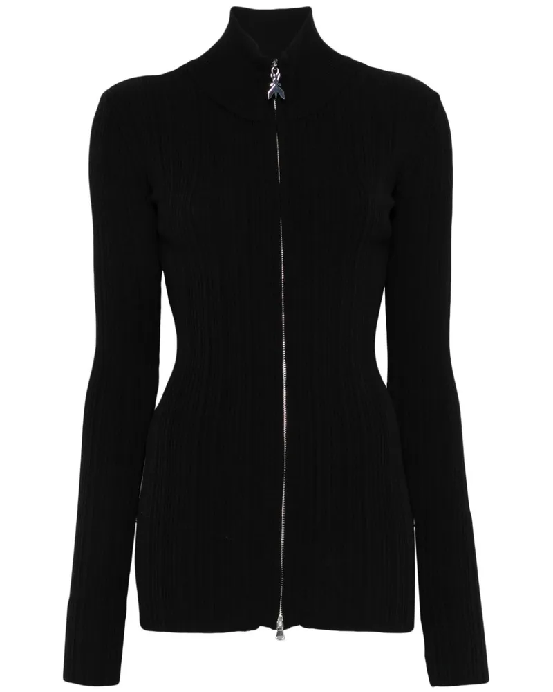 Patrizia Pepe Gerippter Cardigan - Schwarz Schwarz