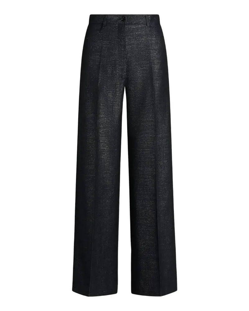 Kiton Klassische Hose mit Bügelfalten - Schwarz Schwarz