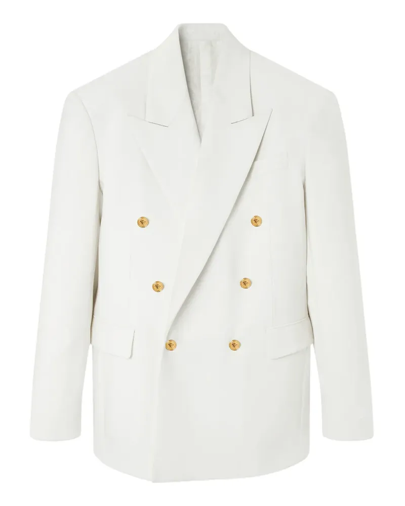 Versace Doppelreihige Jacke mit Knöpfen - Weiß Weiß