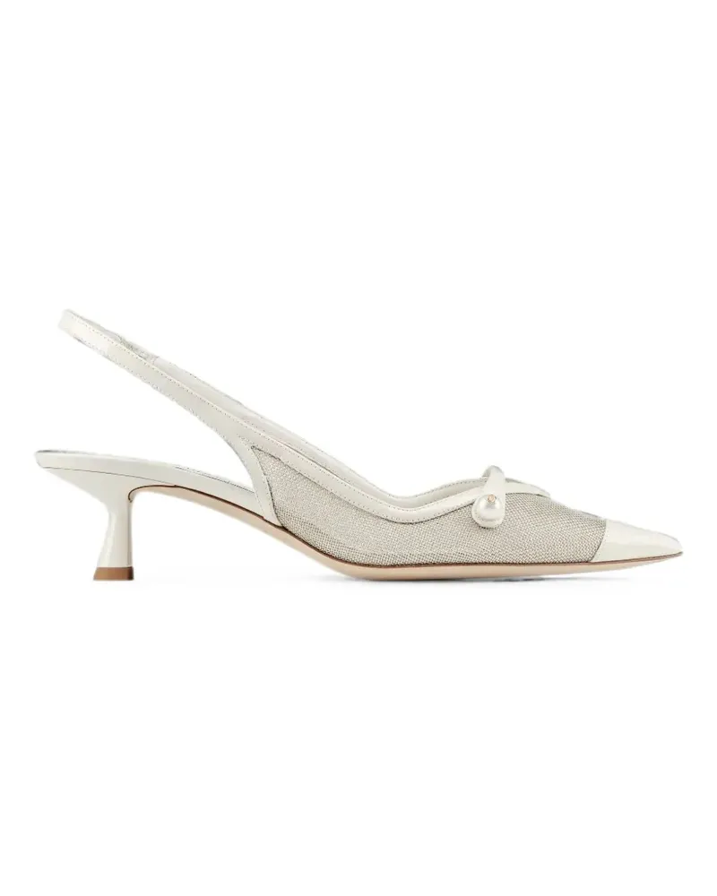 Jimmy Choo Amita Pumps aus Leder - Weiß Weiß