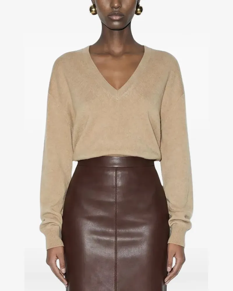 Ronny Kobo Jayden Pullover mit V-Ausschnitt - Nude Nude