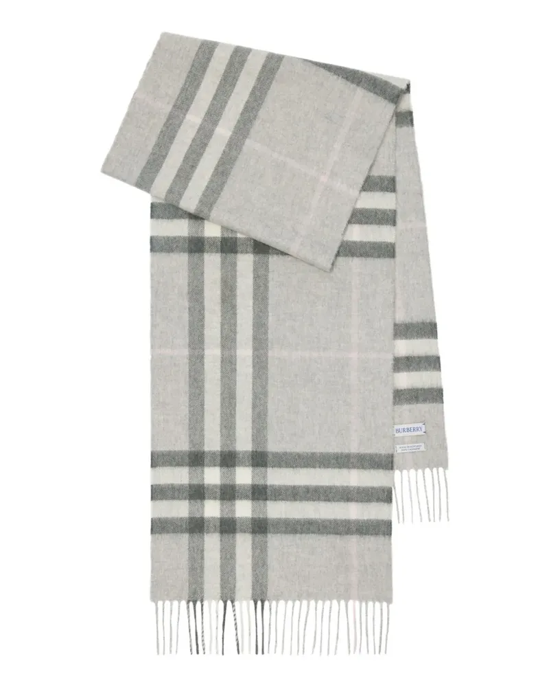 Burberry Karierter Schal aus Kaschmir - Grau Grau