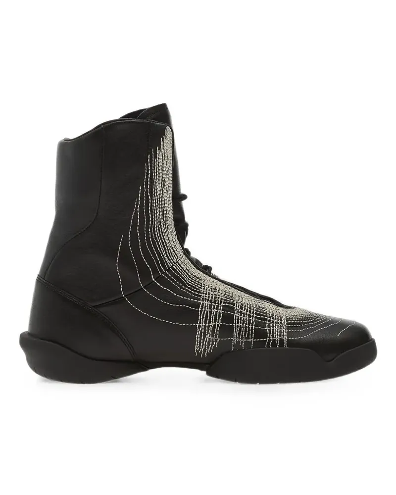 Y-3 Regu embroidered sneakers - Schwarz Schwarz