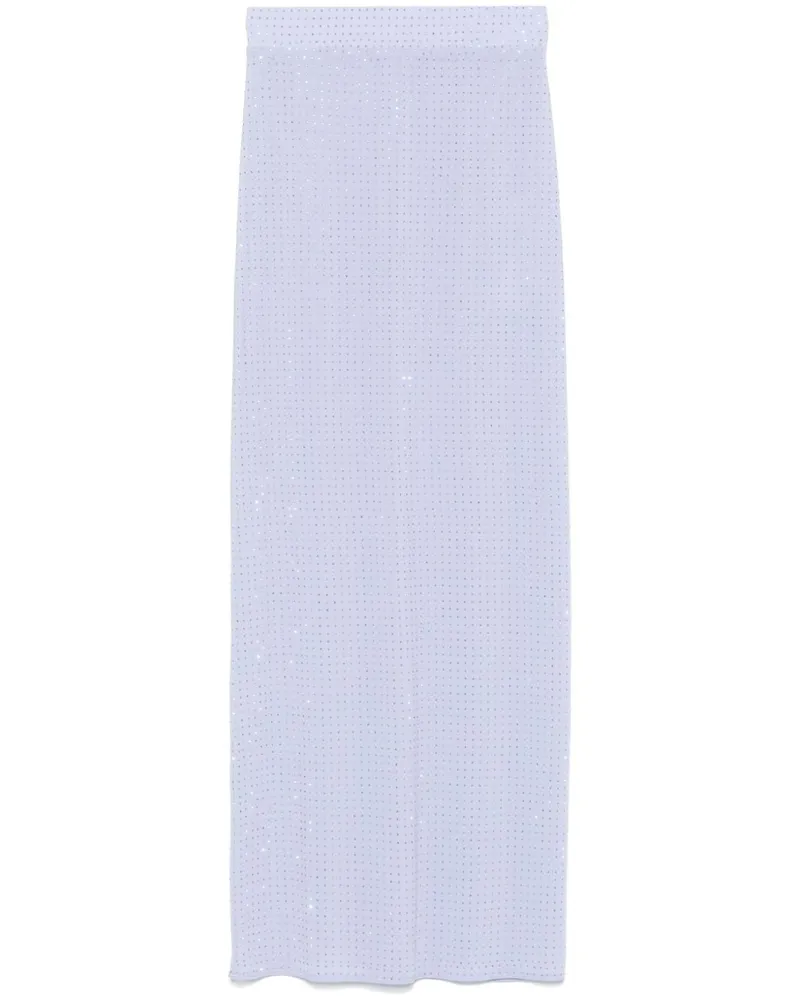 Alex Perry Jersey-Midirock mit Kristallen - Blau Blau