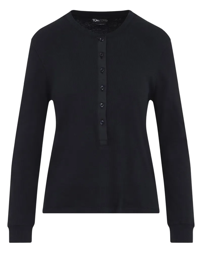 Tom Ford T-Shirt aus geripptem Strick - Schwarz Schwarz
