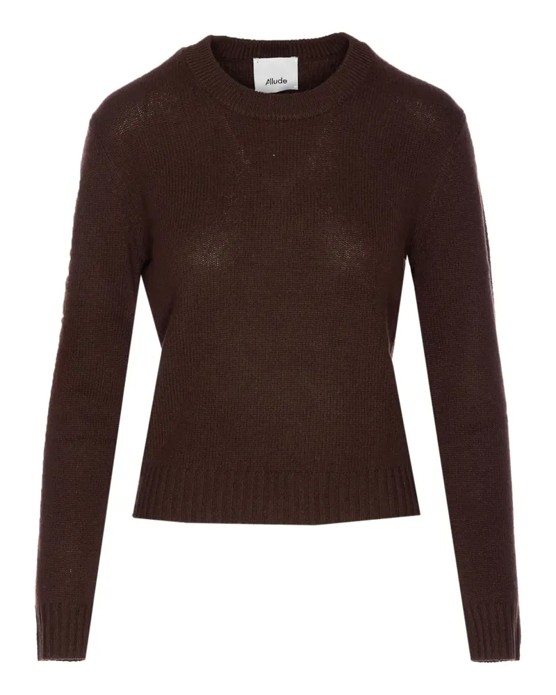 ALLUDE Kaschmirpullover mit Rundhalsausschnitt - Braun Braun