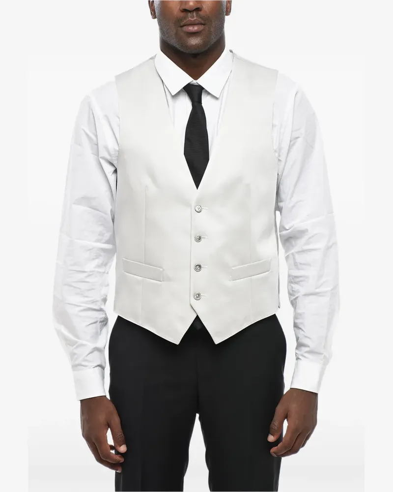 Corneliani V-neck button-up waistcoat - Nude Nude