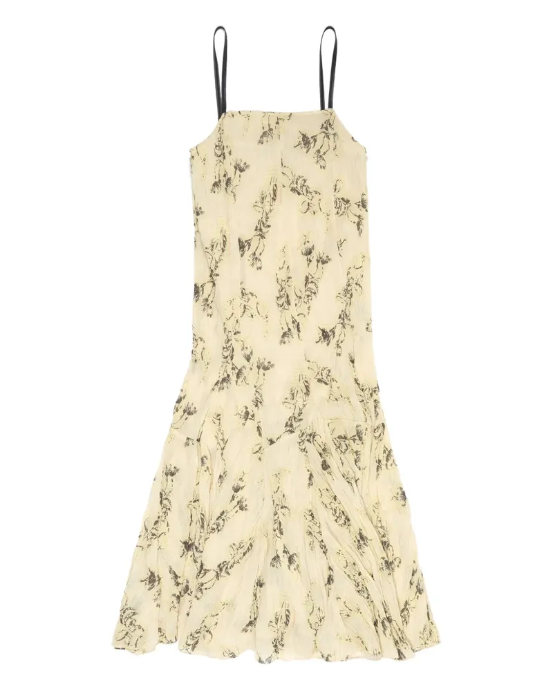 BIMBA Y LOLA Plissiertes Kleid mit Blumen-Print - Gelb Gelb
