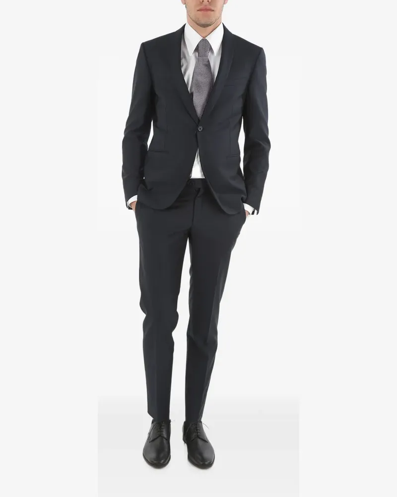 Corneliani Cerim shawl-lapel wool suit - Blau Blau