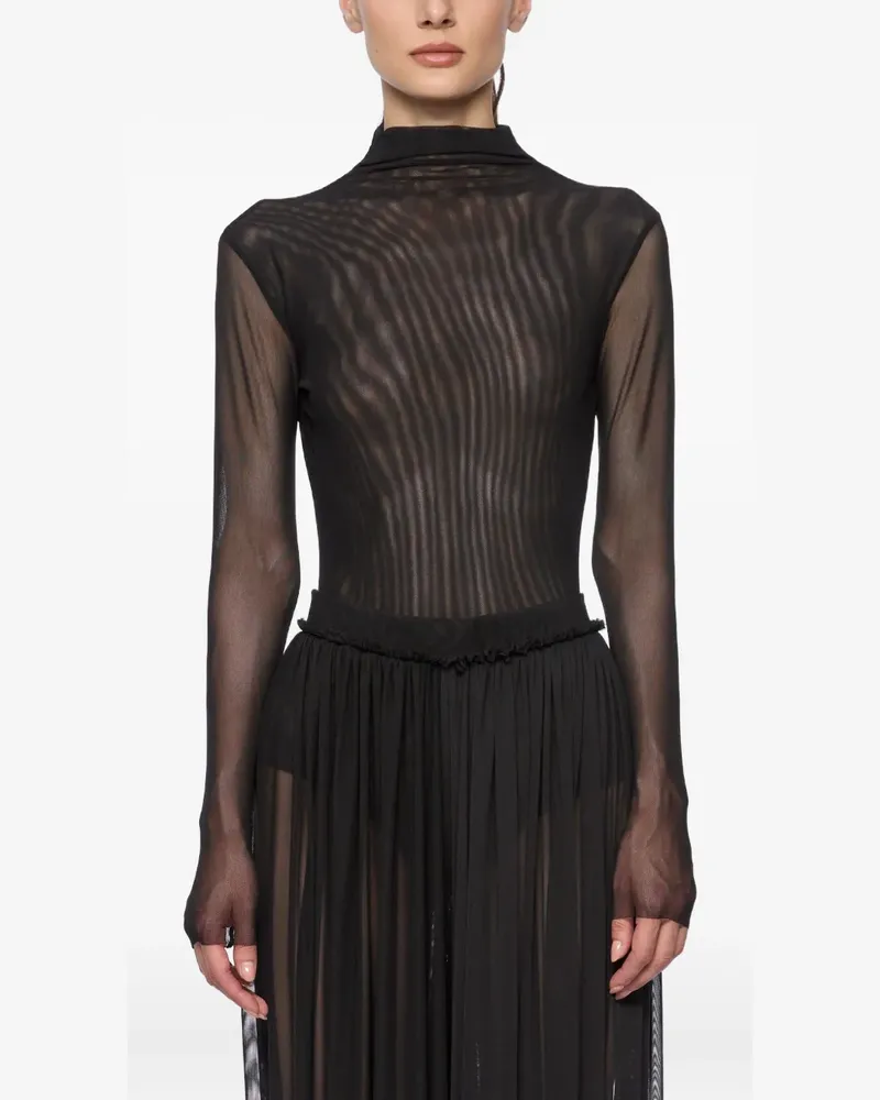 ATU Body Couture Body aus Mesh - Schwarz Schwarz