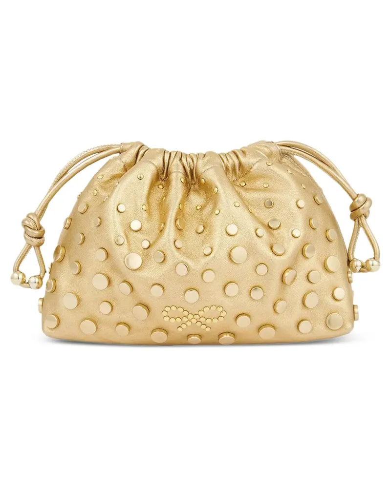 Anya Hindmarch studded drawstring clutch bag - Gold Gold