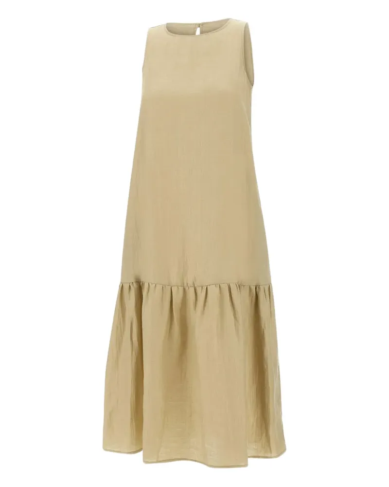 Kaos Ärmelloses Kleid mit ausgestelltem Saum - Nude Nude