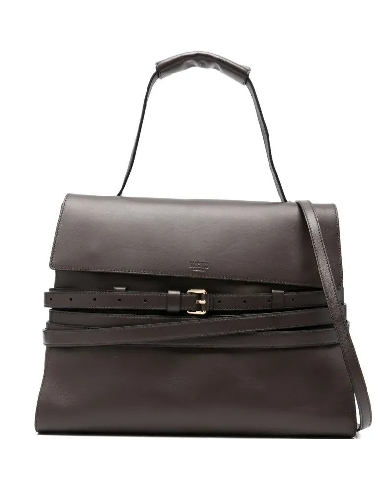 Moschino Tie Me Tote Bag - Braun Braun