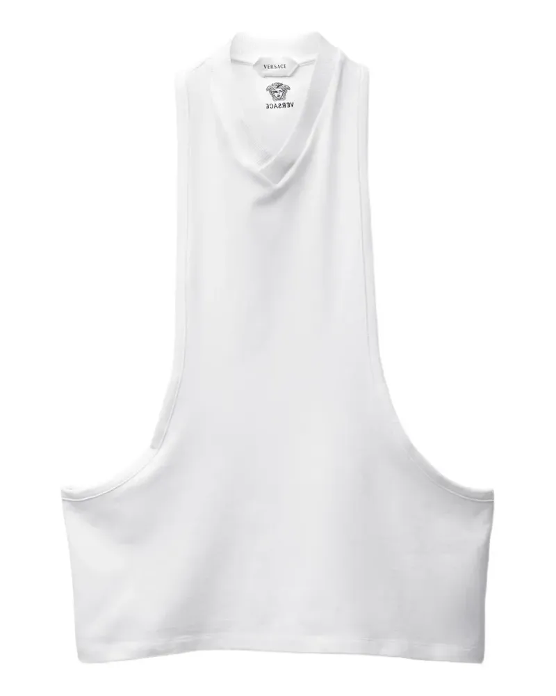Versace Tanktop aus Baumwollstretch-Jersey - Weiß Weiß