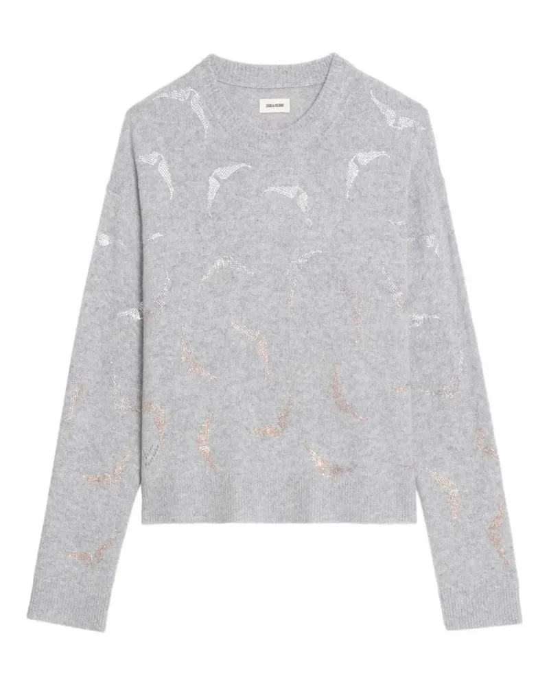 Zadig & Voltaire Markuz Pullover mit Flügeldetail - Grau Grau