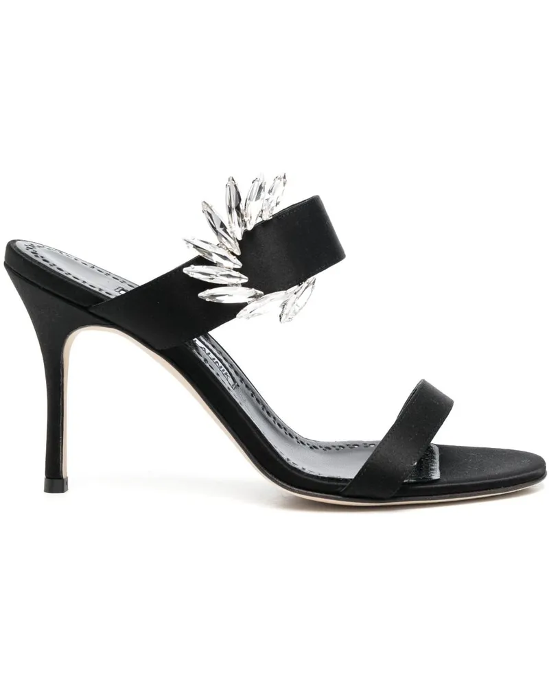 Manolo Blahnik Chivela Sandalen 100mm - Schwarz Schwarz